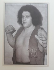 1977 Plutograph Andre The Giant Facsimile Autograph Wrestling Card #189/200 WWF