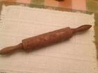 Carved Wooden Rolling Pin Cookie Cutter Press Springerle Type  Vintage