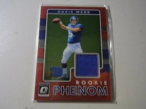 Davis Webb Giants 2017 Panini Optic Rookie Jersey #24 Rookie Card Threads - Picture 1 of 1