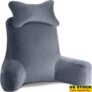 Reading Pillow Shredded Foam Back Support Detachable Neck Roll Washable Cover US - Picture 1 of 10