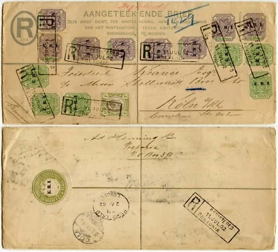 PAPELERÍA REGISTRADA TRANSVAAL 1902 ERI ZAR MEJORADA COLUMNA DE FRANQUEO MIXTO VÍA GB  Foto 1 de 3