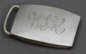Vintage B.A. BALLOU Sterling Silver Monogrammed “WSN" Buckle 18 Grams - Picture 1 of 3