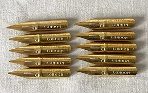 10 identische Vintage Thos. Bower & Son Schatzkammer Serie Medium ""J"" Tauchstift Federhalter - Bild 1 von 4