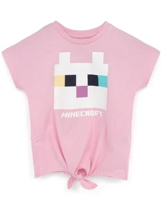 Minecraft Rosa Kätzchen Katze Kurzarm T-Shirt Mädchen - Bild 1 von 10