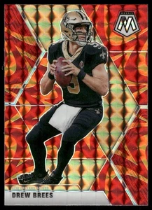 2020 Panini Mosaic - Drew Brees #142 Mosaic Reactive Orange Prizm - Picture 1 of 2