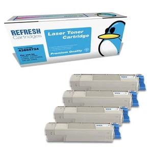 Refresh Cartridges Full Pack 43865721/2/3/4 Toner Compatible With OKI Printers - Afbeelding 1 van 12