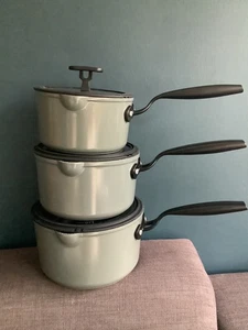 SET OF 3 pro by carote NON STICK GREY SAUCEPAN SET  (EX SHOW DISPLAY) - Picture 1 of 4
