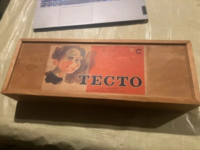 Vintage 1945? Modern Wooden Swiss building toy TECTO set B clean in box & manual - Image 1 of 4