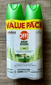 OFF! Sportsmen Deep Woods Dry Insect Repellent V, DEET Mosquito & Bug Spray - Picture 1 of 3