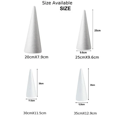 Craft Foam Cones for All Occasions Perfect for Parties and Celebrations - Image 1 of 4