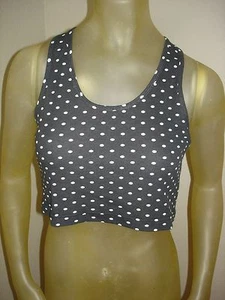 NWT POOF Black POLKA DOT Cropped Tank Top Juniors size Large L - Picture 1 of 2