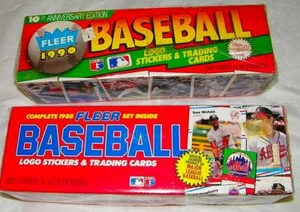 FLEER BASEBALL CARDS 1988 & 1990 2 COMPLETE SETS SEALED W LOGO STICKERS - Picture 1 of 2