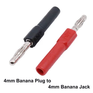 2pcs 30V Copper 4mm Male Plug to 4mm Female Jack Banana Probes Adapter Connector - Picture 1 of 7