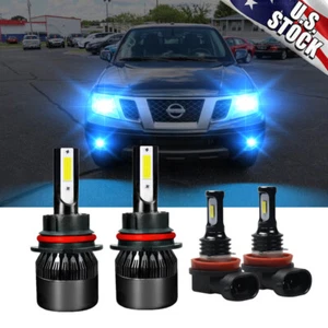 For Nissan Frontier 2005-2018 - 4x 8000K LED Headlight High Low Fog Light Bulbs - Picture 1 of 12