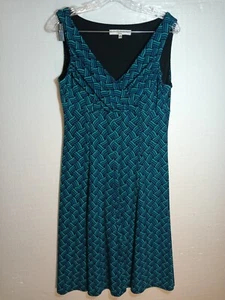 Evan Picone Dress Size Eight Sleeveless Purple Turquoise - Picture 1 of 5