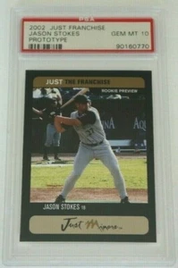 #1 2002 Just Franchise JASON STOKES Rookie Preview Prototype RC PSA GEM MINT 10 - Bild 1 von 1