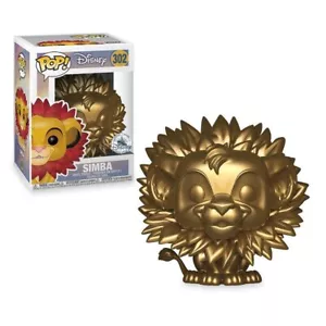 Funko Pop SIMBA LEAF MANE GOLD - Disney Store EXCLUSIVE - The Lion King 302 NEW - Picture 1 of 7