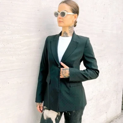 Blazer COAST para mujer premium a medida de un solo pecho negro Reino Unido 10/US 6, estructurado Foto 1 de 4