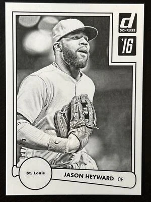 Panini Donruss 1982 2016 diseño prueba prueba negro, Jason Heyward, #3/25, #D82-35 Foto 1 de 2