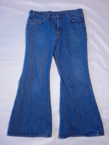 Vintage 1970s Levi's Orange Tab 684 Bell Bottom Jeans Size 36 X 30 - Picture 1 of 11