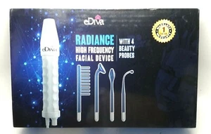 eDiva Radiance High Frequency Facial Device 4 Attachments BOX LIGHTLY DAMAGED - Picture 1 of 1