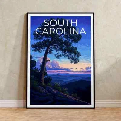 South Carolina Travel Poster Premium Quality Choose your Size - Image 1 of 4