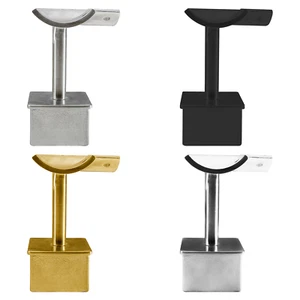 90 Grad Edelstahl Pfosten Reduzierstück Vierkant-Rund für 2 Zoll (50,8 mm) Außendurchmesser Rundrohr - Bild 1 von 18