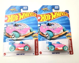 Hot Wheels Donut Drifter Pink #40 40/250 - 2025 Hot wheels Let's Race -2pcs - Picture 1 of 2