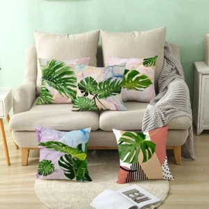 Summer Tropical Throw Pillows Cushion Cover Polyester Pillow Case Home Decor - Picture 1 of 38