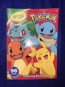 Crayola Pokemon Coloring Book with Stickers With Tear/Share Pages 🆕 Free Ship! - Foto 1 di 1