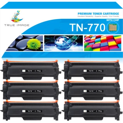 6PK TN-770 TN770 Toner Compatible With Brother MFC-L2750DW HL-L2370DW HL-L2370XL - Image 1 of 4