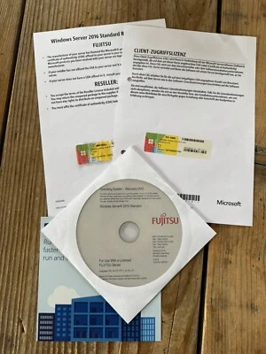 Windows Server 2016 Standard, DVD + 5 user cal / OEM Vollversion, MwSt Rechnung - Bild 1 von 2