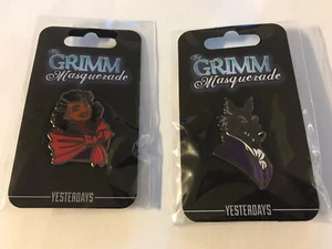 Yesterdays Skybound Pins Grimm Masquerade Big Bad Wolf Red Riding Hood Lot of 2 - Picture 1 of 3