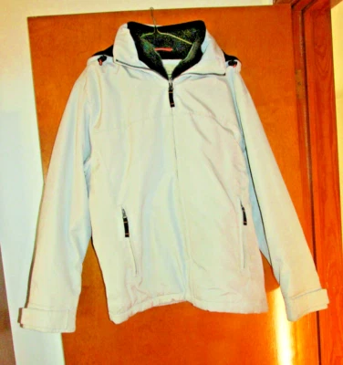 男式 Sonoma 夹克外套尼龙带羊毛内部拉链前钢灰色/黑色 - M — 第 1/4 张图片