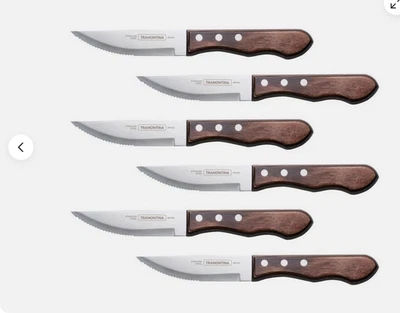 Juego de cuchillos para carne Tramontina Jumbo - NUEVO - Hojas dentadas de acero inoxidable, juego de 6 Foto 1 de 3