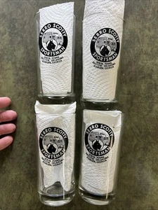 4-Vintage Rare Serro Scotty Sportman Penna Okla Georgia Drinking Adv Glasses - Picture 1 of 6