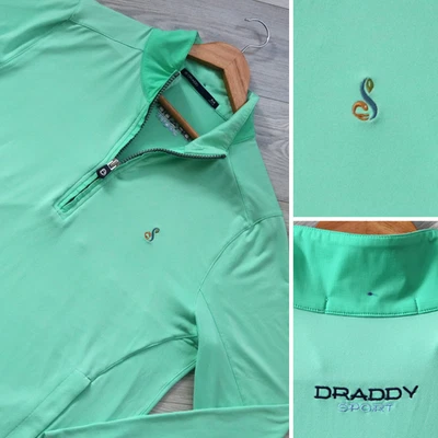 Pullover B DRADDY Sport Para Hombre M Verde 1/4 Cremallera Streamsong Golf Nylon Rendimiento Foto 1 de 4
