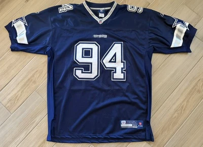 Camiseta deportiva Reebok NFL Demarcus Ware #94 Dallas Cowboys auténtica satinada azul talla 54 Foto 1 de 4