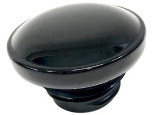 Screw-in Ratcheting Gloss Black Vented Gas Cap Motorcycle Tank Sportster Bobb... - Picture 1 of 3
