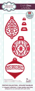 Creative Expressions Metal Cutting Dies Sue Wilson  Opulent Baubles CED3270 - Picture 1 of 4