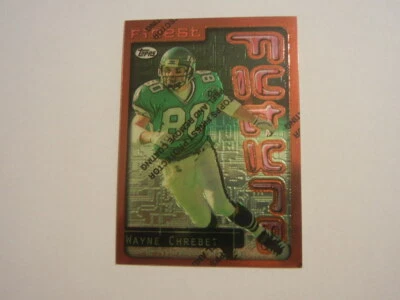 1996 TOPPS FINEST FOOTBALL UNPEELED WAYNE CHREBET #76/F10 NEW YORK JETS - Image 1 of 4