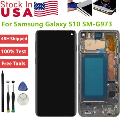 New For Samsung Galaxy S10 SM-G973 LCD Display Touch Screen Frame Digitizer Tool - Image 1 of 4
