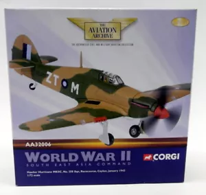 Corgi 1/72 Scale Diecast AA32006 Hawker Hurricane MKIIC 258 Sqn Ceylon 1943 - Picture 1 of 3