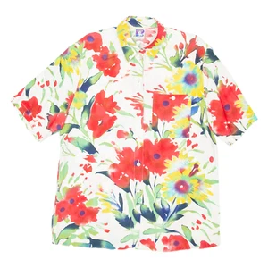 YESSICA Womens Shirt Red Viscose Floral L - Picture 1 of 6