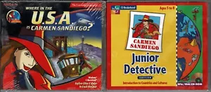 Carmen SanDiego Where In The USA & Junior Detective Pc New XP Geography Cultures - Picture 1 of 2