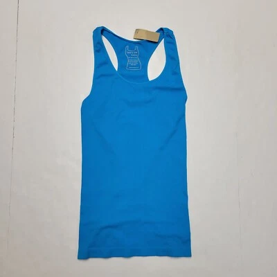 TEES By TINA Women's O/S One Size Turquoise Blue Tank Top Nylon Stretch USA MADE - Image 1 of 3