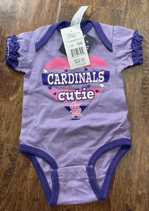 Genuine Merchandise STL Cardinals One piece Newborn, NWT, Cutie heart ruffle - Picture 1 of 2