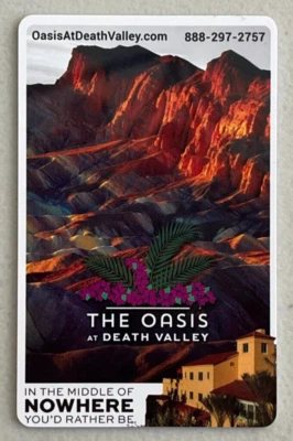 TARJETA LLAVE HABITACIÓN HOTEL DEATH VALLEY NP EN MEDIO DE LA NADA Furnace Creek Inn Foto 1 de 2