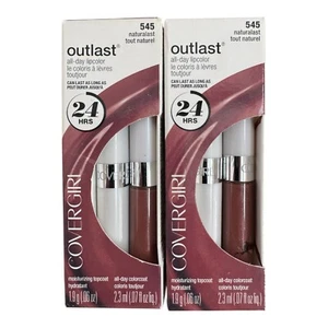 x2 Covergirl Outlast All-Day Lipcolor & Topcoat Lipstick #545 Naturalast - Picture 1 of 3