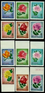 Vietnam 1968 Flowers,Roses,Rosen,Rosiers,Mi.526-1 A+B,MNH - Picture 1 of 2